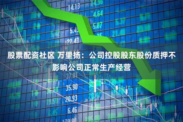 股票配资社区 万里扬：公司控股股东股份质押不影响公司正常生产经营